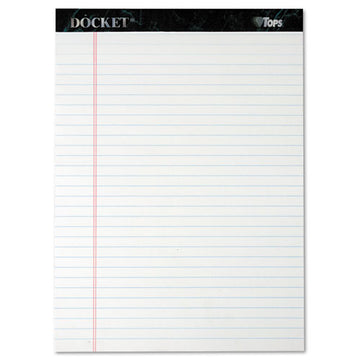 TOPS™ Docket Ruled Perforated Pads, Narrow Rule, 50 White 5 X 8 Sheets, 6-pack freeshipping - TVN Wholesale